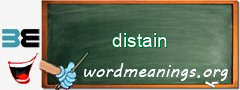 WordMeaning blackboard for distain